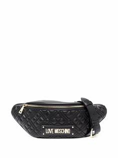 Love Moschino стеганая поясная сумка с логотипом
