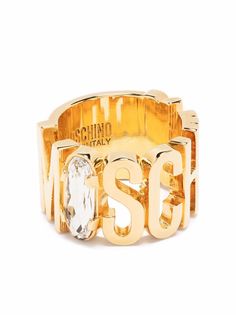 Moschino браслет с логотипом и кристаллами