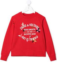 Zadig & Voltaire Kids толстовка с логотипом