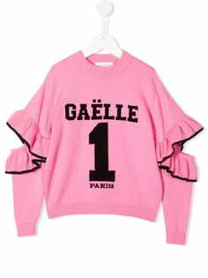 Gaelle Paris Kids толстовка с оборками на рукавах