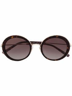MISSONI EYEWEAR солнцезащитные очки в круглой оправе черепаховой расцветки