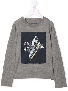 Zadig & Voltaire Kids футболка с логотипом