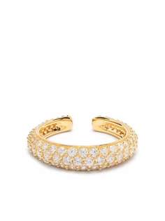 Tom Wood серьга-кафф Ear Cuff Slim Zirconia Gold из позолоченного серебра