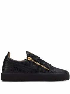 Giuseppe Zanotti кеды Frankie с тиснением под крокодила