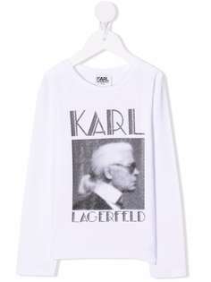 Karl Lagerfeld Kids футболка с принтом Ikonik Karl