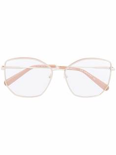 Salvatore Ferragamo Eyewear глянцевые очки в массивной оправе