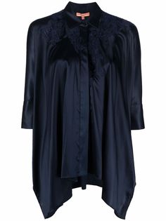 Ermanno Scervino рубашка асимметричного кроя с кружевом