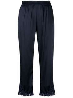 Ermanno Scervino укороченные шелковые брюки с кружевом