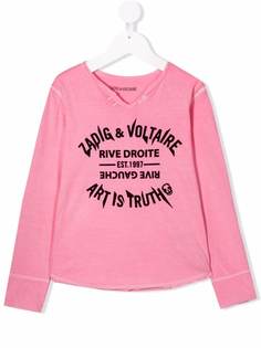 Zadig & Voltaire Kids футболка Boxo с длинными рукавами