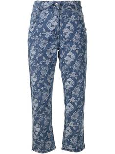 YMC укороченные джинсы Geanie с цветочным принтом