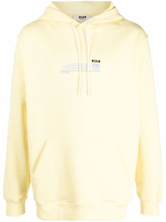 MSGM худи из органического хлопка с графичным принтом