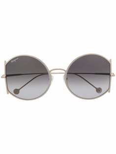 Salvatore Ferragamo солнцезащитные очки в круглой оправе
