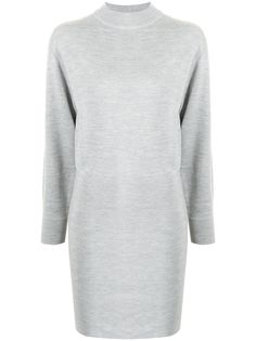 Armani Exchange платье с длинными рукавами и высоким воротником