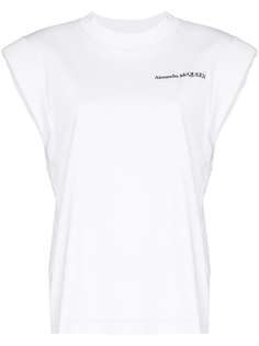 Alexander McQueen футболка с вышитым логотипом