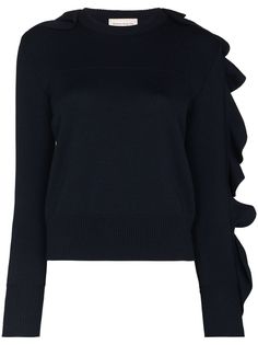 Alexander McQueen джемпер асимметричного кроя с оборками