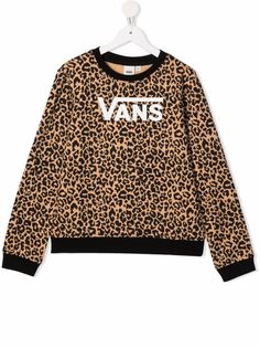 Vans Kids толстовка с леопардовым принтом