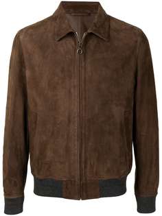 Salvatore Ferragamo кожаная куртка-рубашка