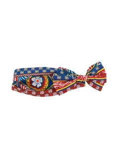 Dolce & Gabbana Kids повязка на голову с геометричным принтом и бантом