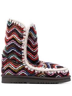 Mou угги с узором зигзаг