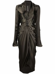 Rick Owens платье с запахом и сборками