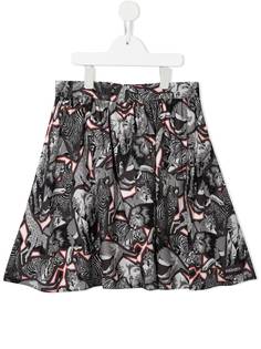 Kenzo Kids плиссированная юбка с графичным принтом