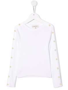 TWINSET Kids топ с длинными рукавами и заклепками