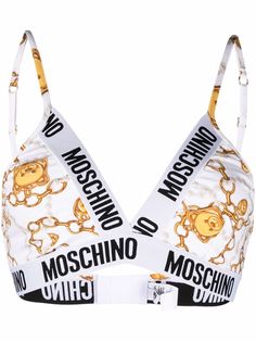 Moschino бюстгальтер с принтом