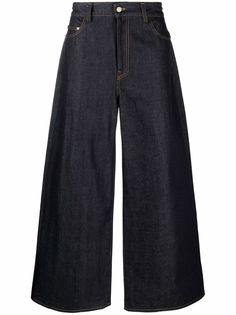 Sunnei широкие джинсы с контрастной строчкой