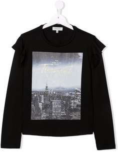 TWINSET Kids футболка с принтом New York