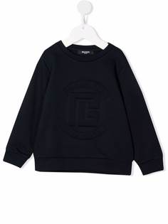 Balmain Kids джемпер с круглым вырезом и логотипом