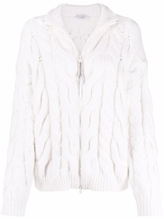 Brunello Cucinelli кашемировый джемпер фактурной вязки