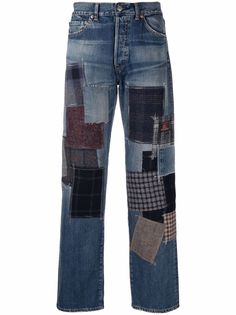 Junya Watanabe Man X Levis прямые джинсы в технике пэчворк