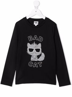 Karl Lagerfeld Kids футболка с длинными рукавами и принтом