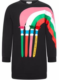 Stella McCartney Kids платье с принтом Paintbrushes