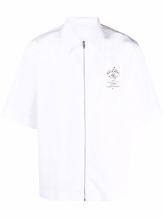 Givenchy рубашка MMW на молнии с короткими рукавами