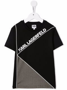 Karl Lagerfeld Kids футболка из органического хлопка с логотипом