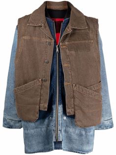 Diesel джинсовая куртка со съемным жилетом