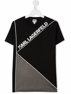 Karl Lagerfeld Kids футболка из органического хлопка с логотипом