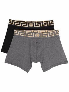 Versace комплект из двух боксеров с логотипом