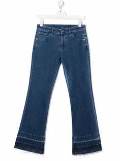 Versace Kids расклешенные джинсы с заниженной талией
