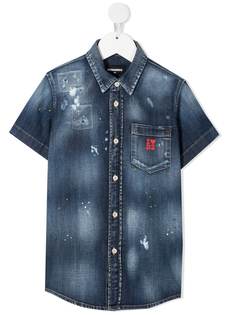 Dsquared2 Kids джинсовая рубашка с логотипом