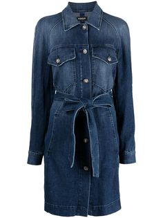 DONDUP джинсовое платье-рубашка с поясом