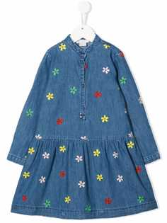 Stella McCartney Kids платье миди с цветочной вышивкой