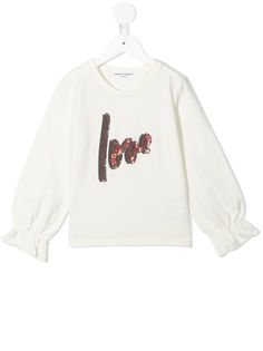 SONIA RYKIEL ENFANT футболка Love с пайетками