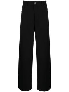 Emporio Armani шерстяные брюки прямого кроя