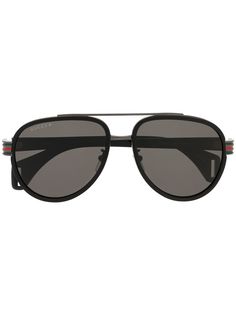 Gucci Eyewear солнцезащитные очки-авиаторы с затемненными линзами