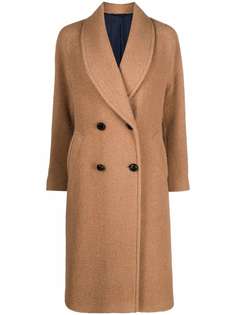 MP Massimo Piombo двубортное пальто с лацканами-шалькой