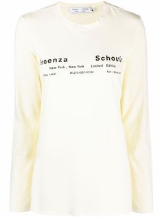 Proenza Schouler White Label футболка с длинными рукавами и логотипом