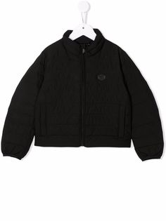 Emporio Armani Kids бомбер с нашивкой-логотипом
