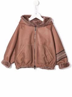 Brunello Cucinelli Kids двусторонняя куртка с капюшоном